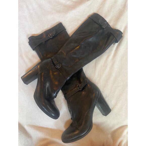 BORN Tall Riding Harness Boots in Black Size 7 - Picture 2 of 10